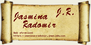Jasmina Radomir vizit kartica